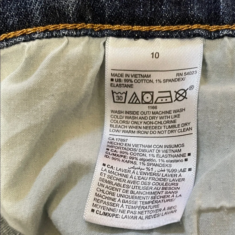 Old Navy Women's Dark Indigo Boyfriend Jeans with Distress